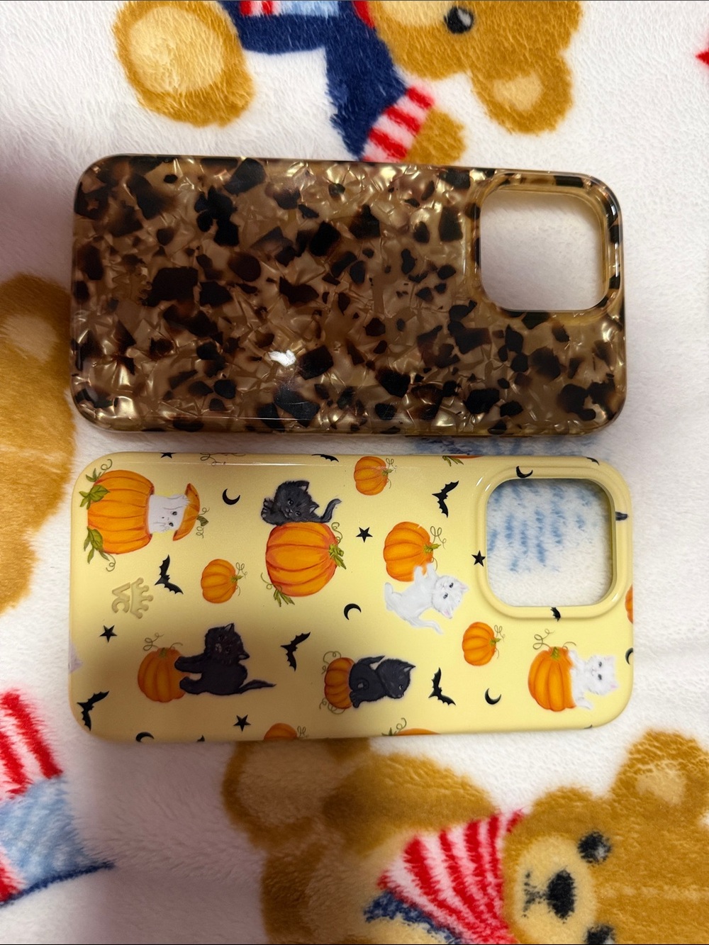 Velvet Caviar Purrfect Pumpkins and blonde tort phone case 15 pro max